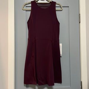 NWT Lululemon Off the Court Dress in Dark Adobe (burgundy) size 8